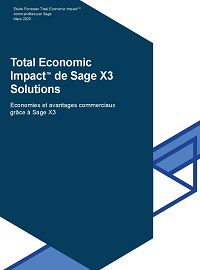 Couverture Etude Forrester - Total Economic  Impact™ de Sage X3 Solutions