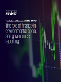 Couverture livre blanc Le rôle de la Finance dans le reporting des critères environnementaux, sociaux et de gouvernance (ESG) (en anglais)